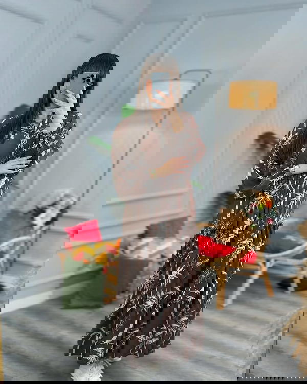 فستان فسكوز مشجر بنعومة الصيف" Image 8 Preview