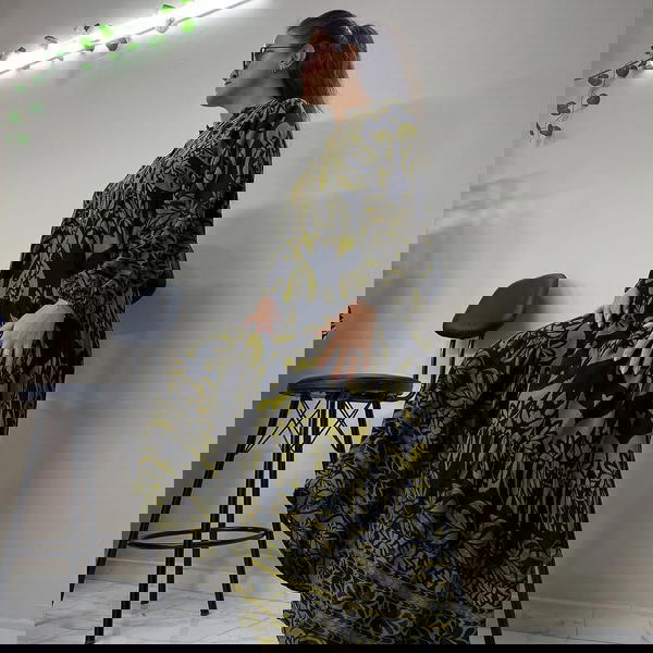 فستان فسكوز مشجر بنعومة الصيف Image 2 Preview