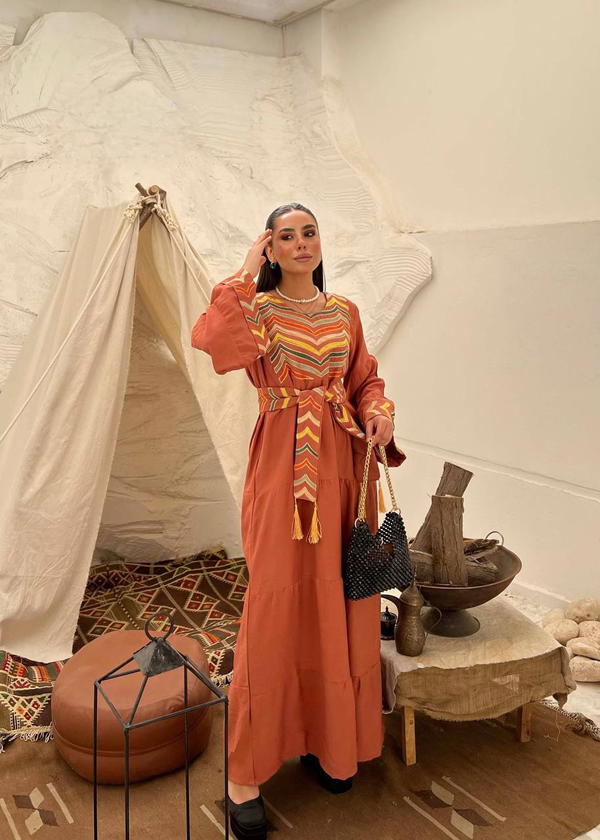 قفطان كتان تطريز  Image 5 Preview