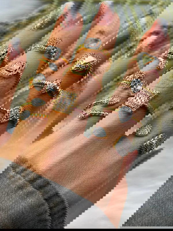 خاتم بلاتين تبكل الذهب لون ثابت ضد الصدا #1 Image 1 Preview