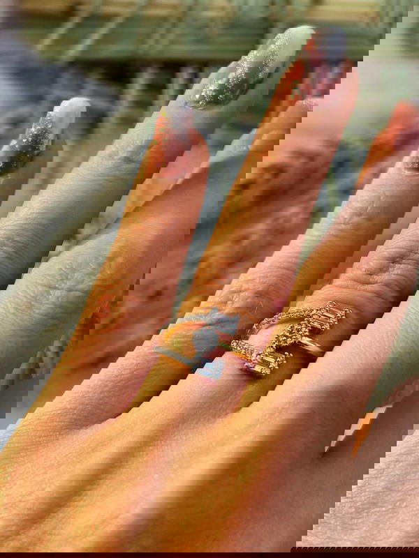 خاتم بلاتين تبكل الذهب لون ثابت ضد الصدا #1 Image 3 Preview