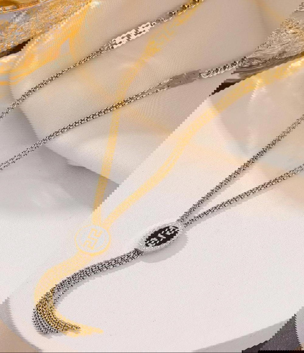 كوليه فيرزاتشي استانليس ستيل بيور تبيكل الدهب#27💛💛 Preview Image