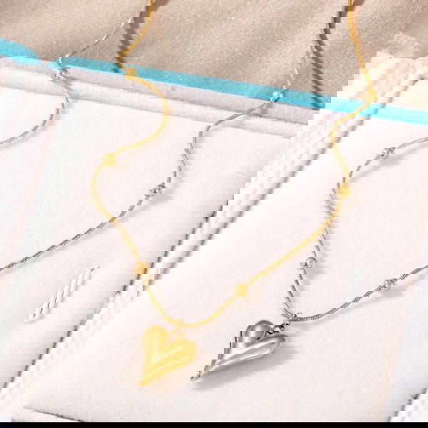 سلسلة قلب استانليس اصلي مش بتغير لون#24 ❤️🔥😍 Image 4 Preview