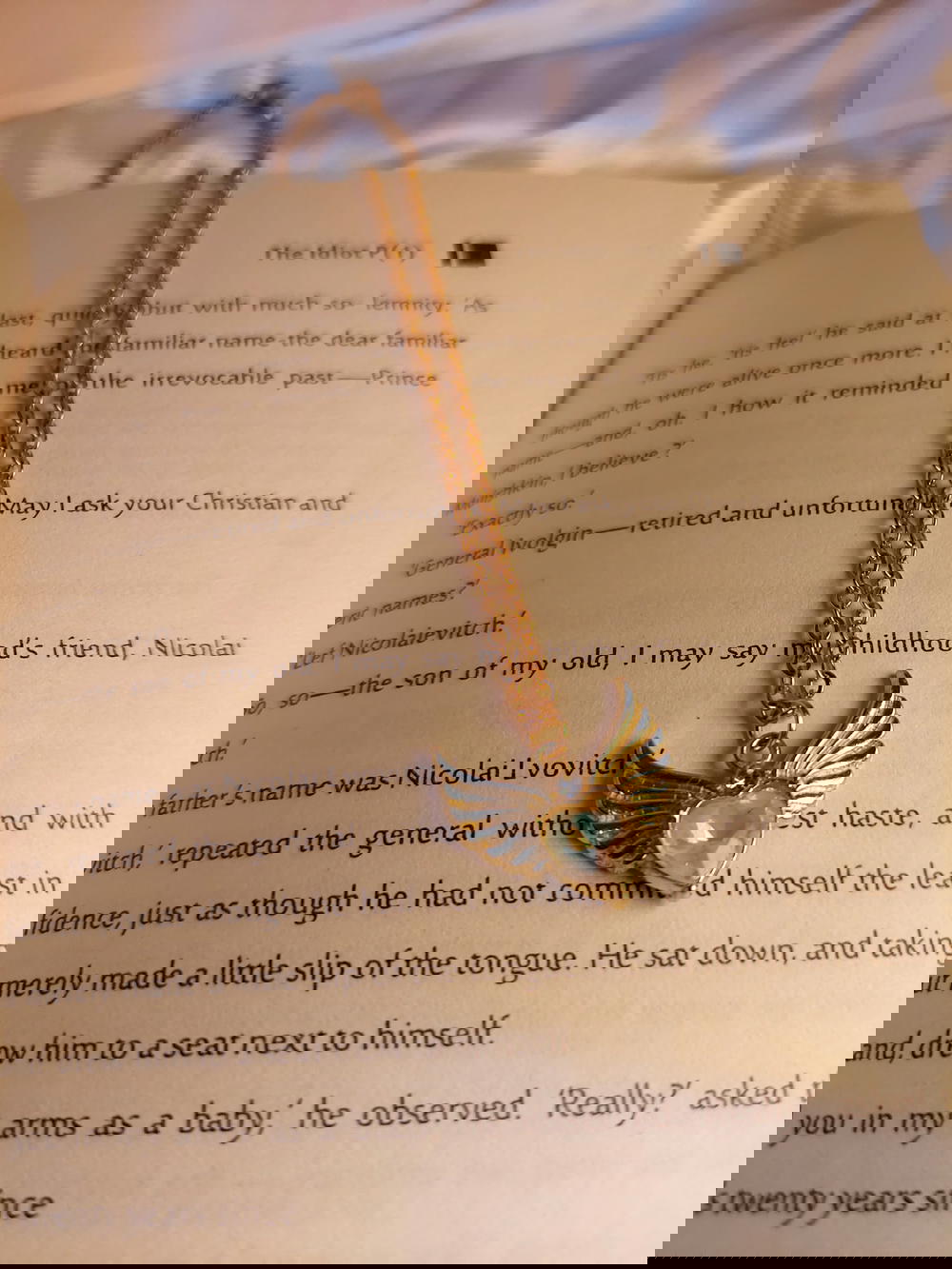 Winged heart stainless steel necklace Preview Image