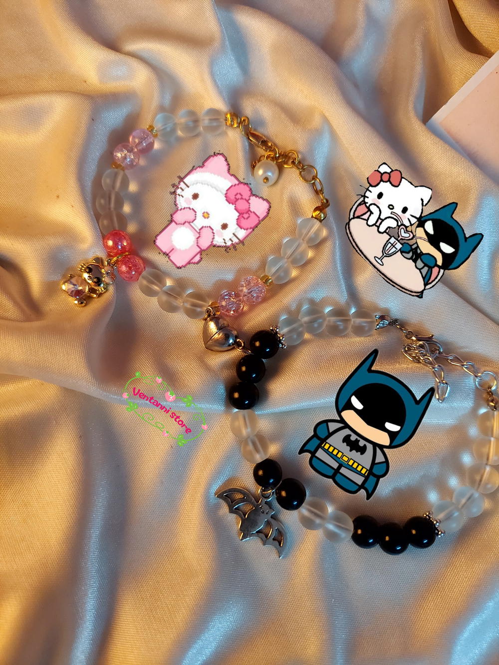Batman and Hello kitty couple bracelets Preview Image