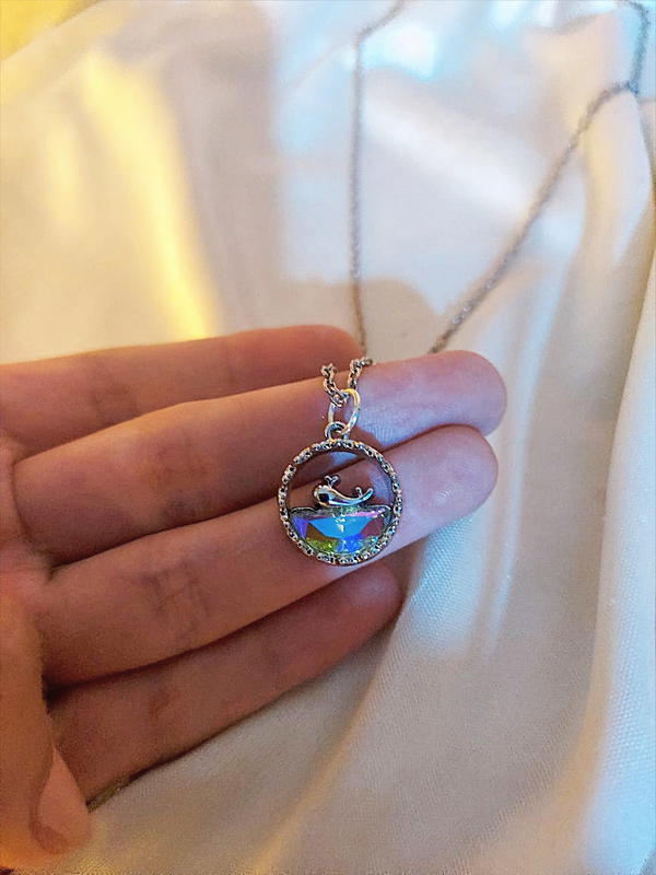 dolphin 🐬 in the sea ⛵🌊 necklace  Image 2 Preview