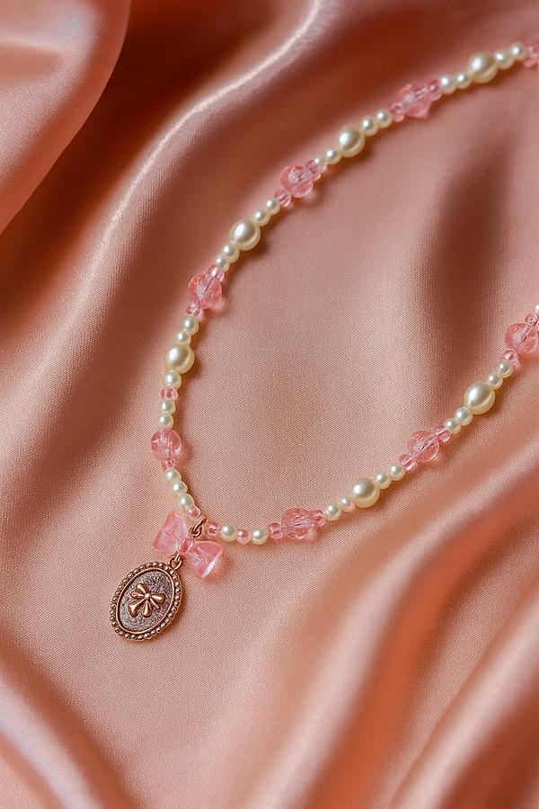 Pinky Ribbon 🎀 Necklace  Image 1 Preview