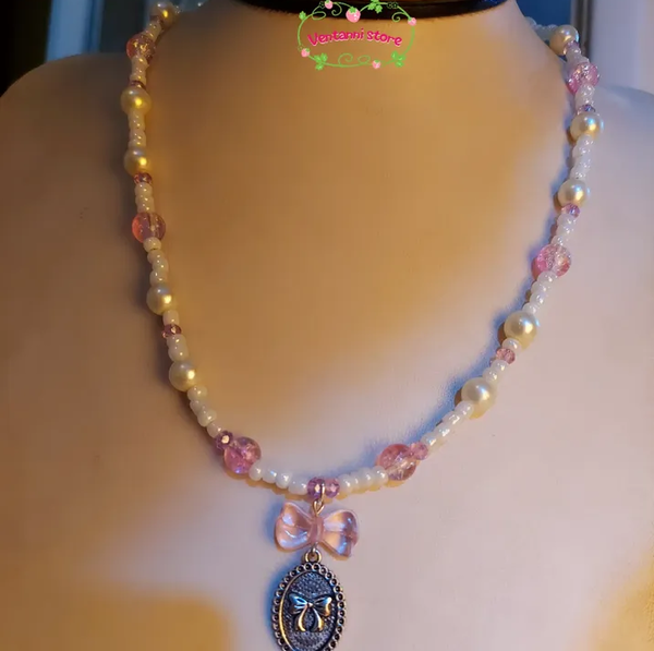 Pinky Ribbon 🎀 Necklace  Image 3 Preview