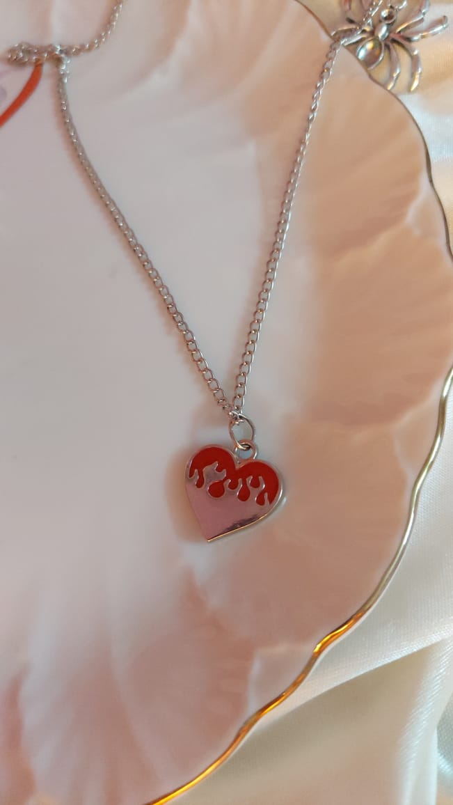 Flame 🔥 Heart ❤️ Necklace Preview Image