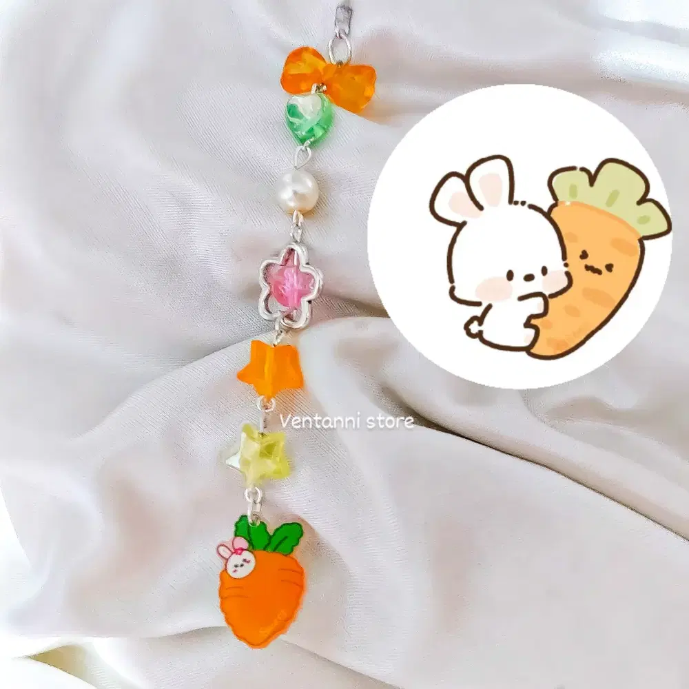 Cute Bunny 🐰🥕 Phone charm Preview Image