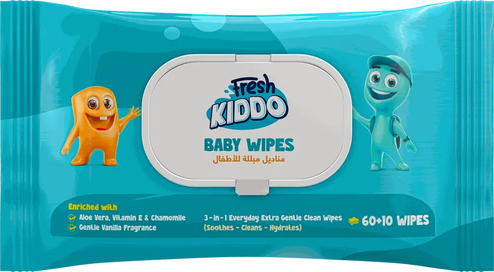 Fresh Kiddo Baby Wipes 60+10 Wipes Preview Image