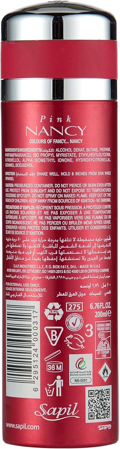 SAPIL PRAY 200ML NANCY PINK Image 2 Preview