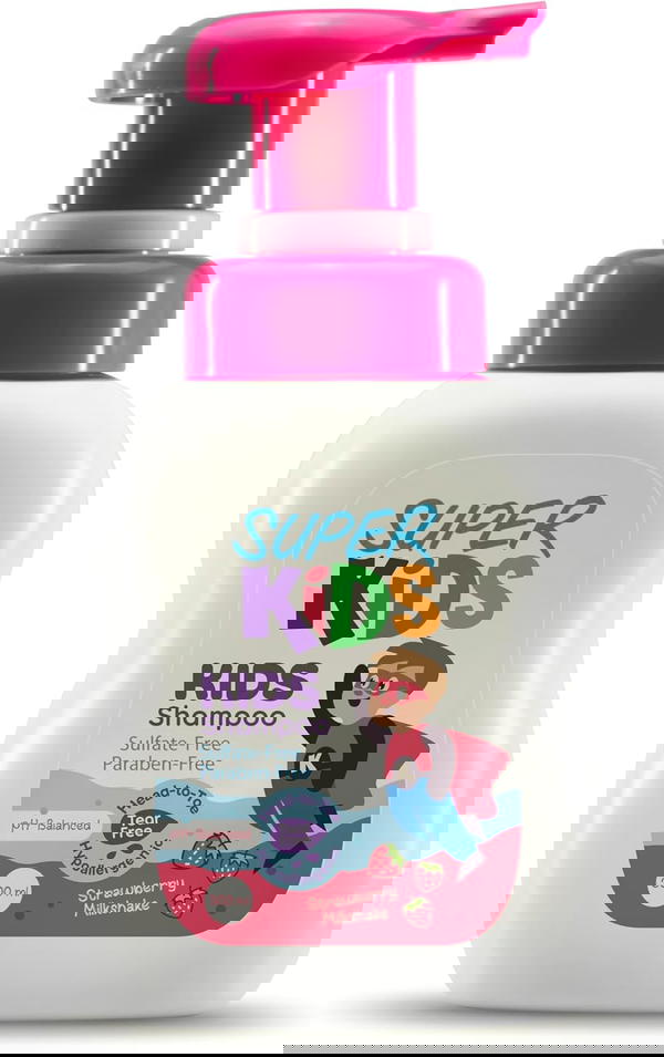 SUPER KIDS SHAMPO 300ML STRAWBERRY&MILK SHAKE Image 1 Preview