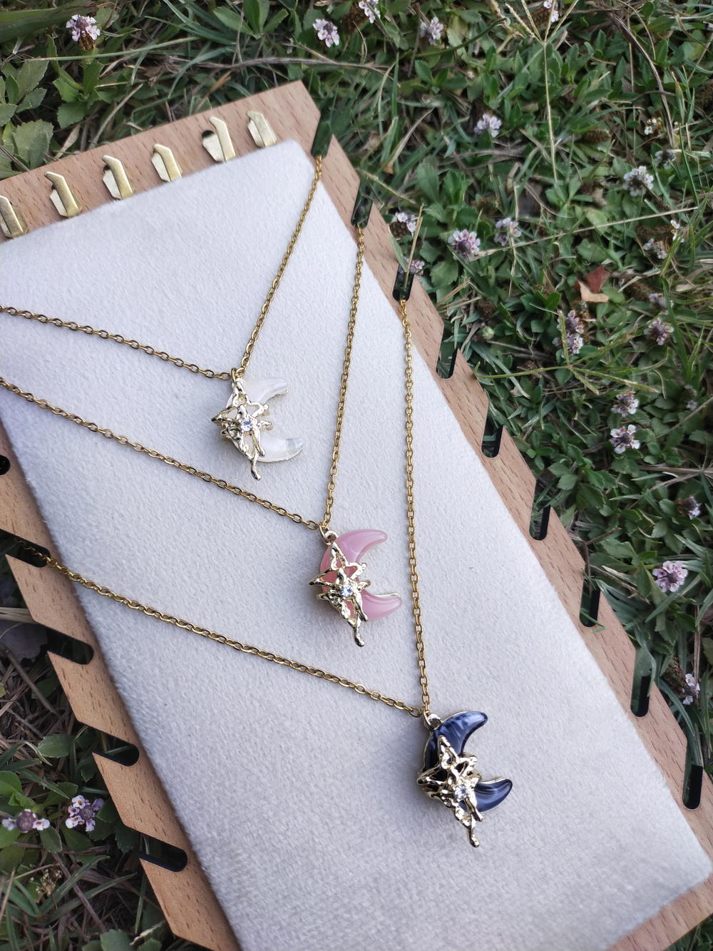 Matching trio moon necklaces Preview Image