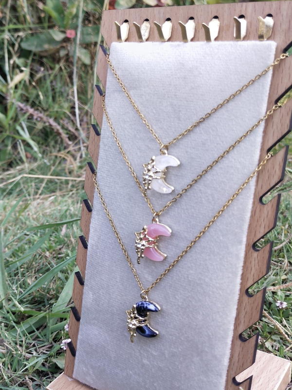 Matching trio moon necklaces Image 2 Preview