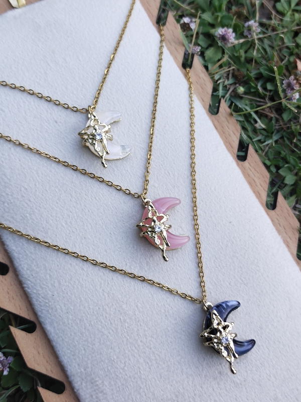 Matching trio moon necklaces Image 3 Preview