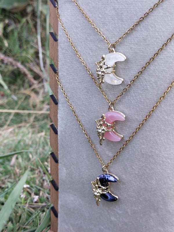 Matching trio moon necklaces Image 4 Preview
