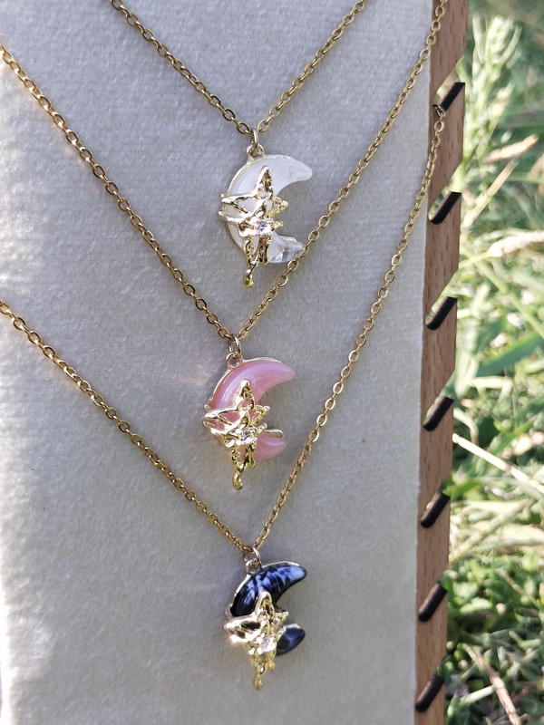 Matching trio moon necklaces Image 6 Preview