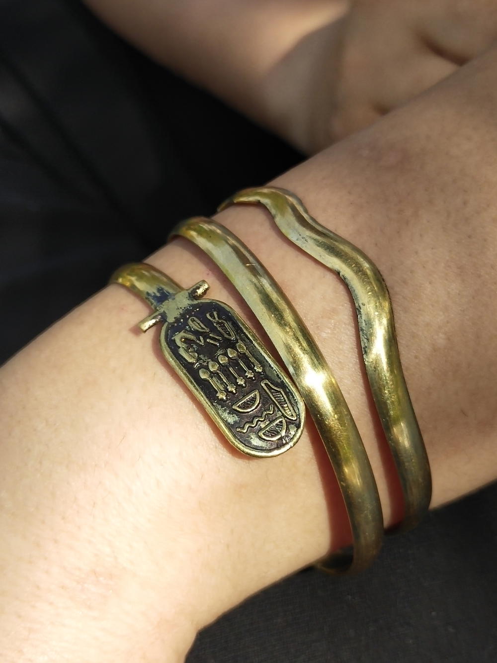 Pharaonic inscriptions layered bracelet  Preview Image