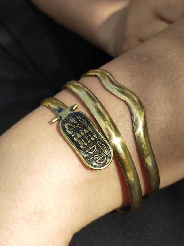 Pharaonic inscriptions layered bracelet  Image 1 Preview
