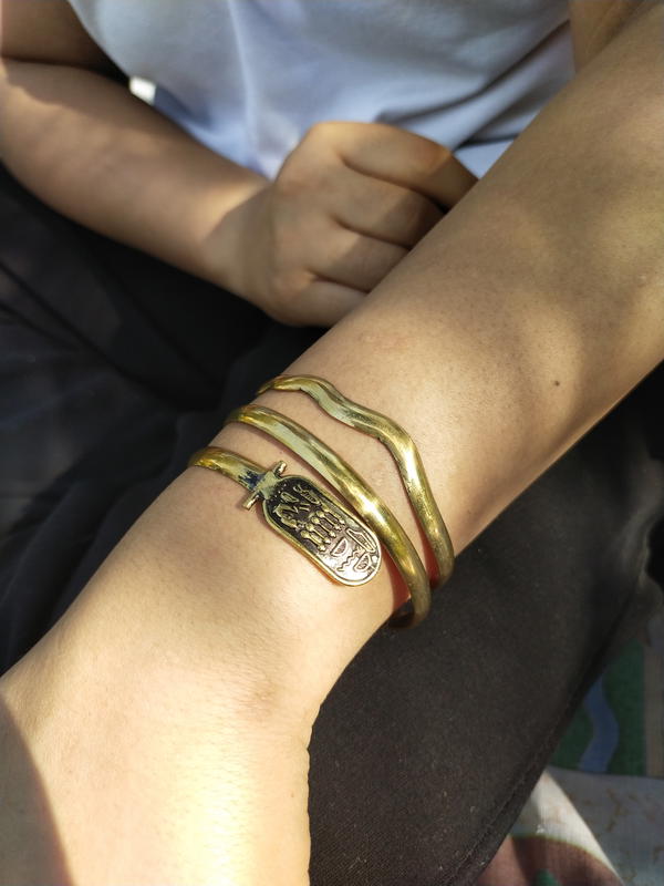 Pharaonic inscriptions layered bracelet  Image 3 Preview