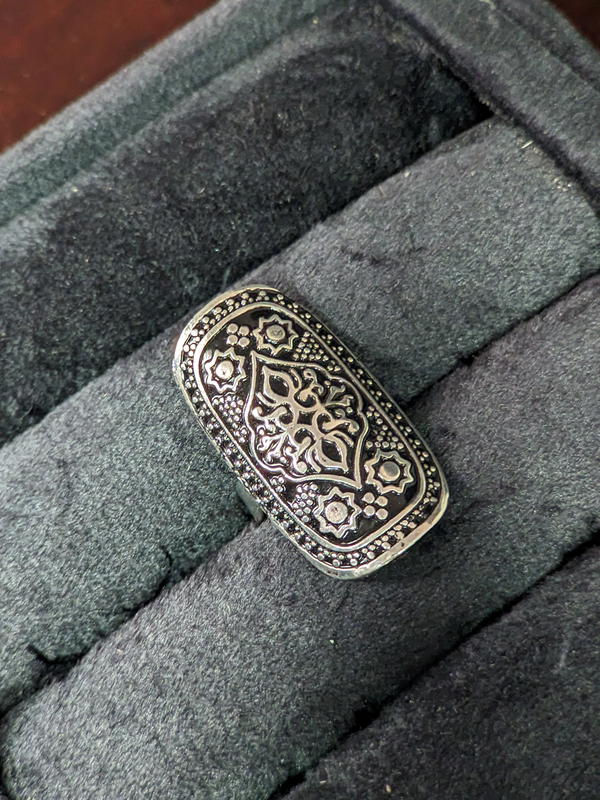 Silver Engraved Flowers  Image 4 Preview