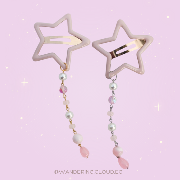 Pink star clips  Image 7 Preview