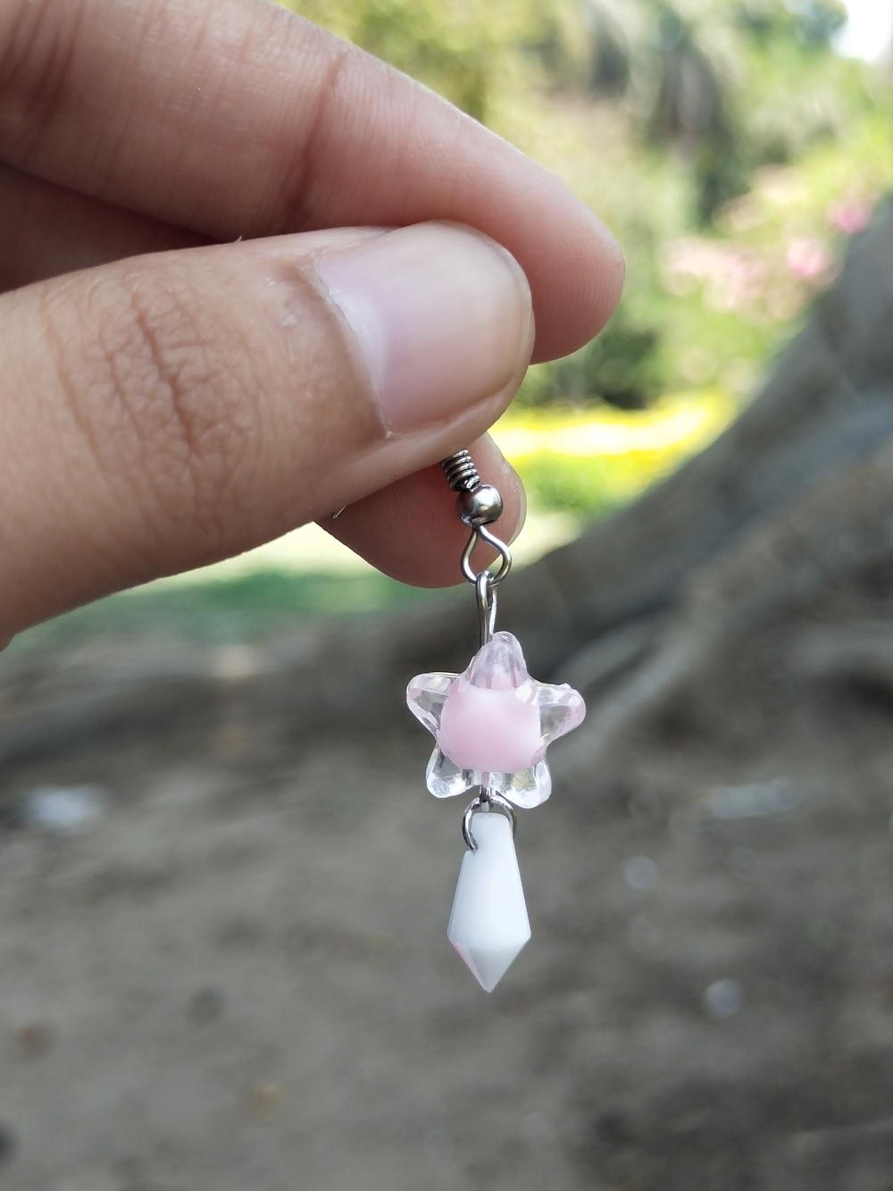 Pink star earrings 2 Preview Image