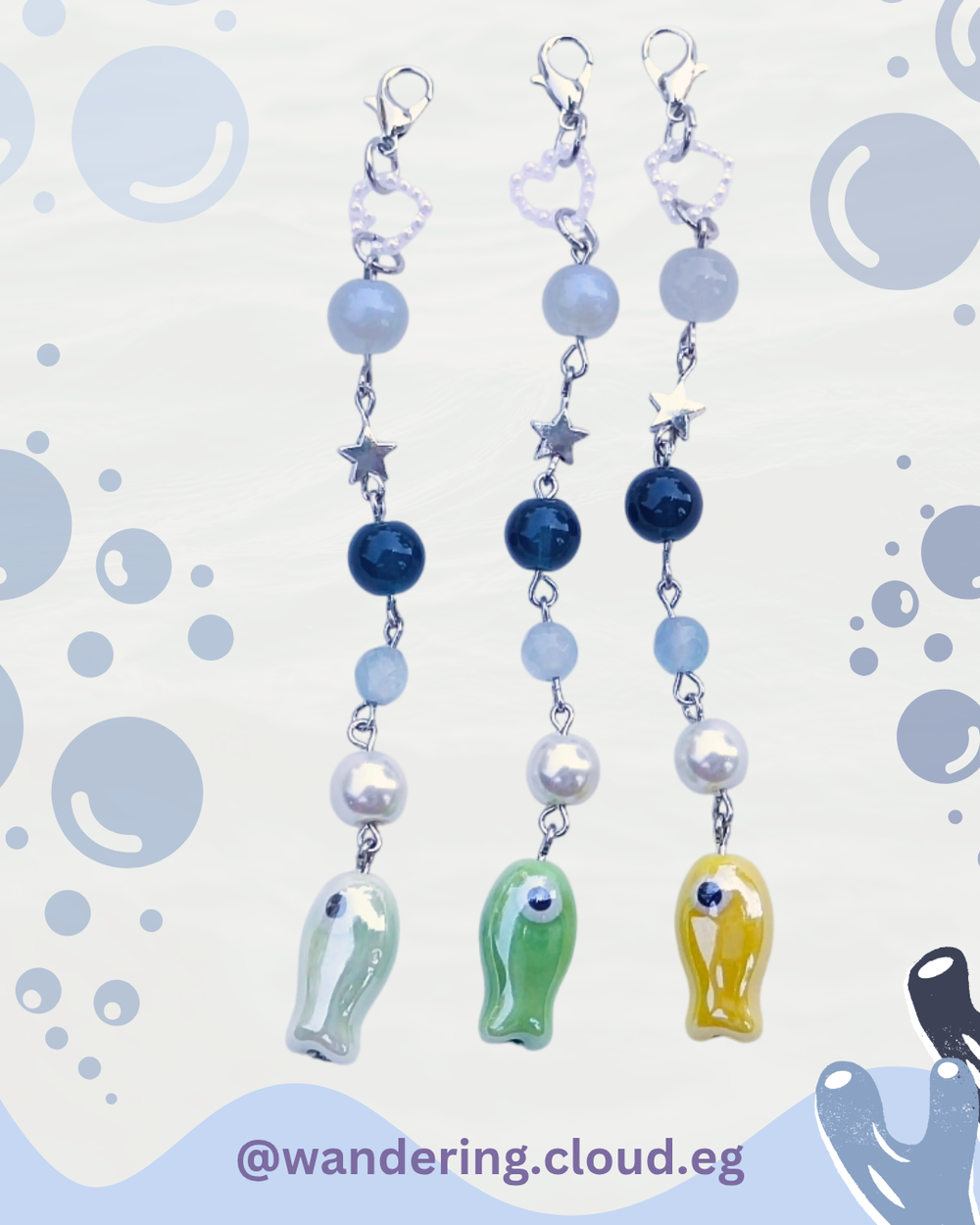 Colourful fish charms Preview Image