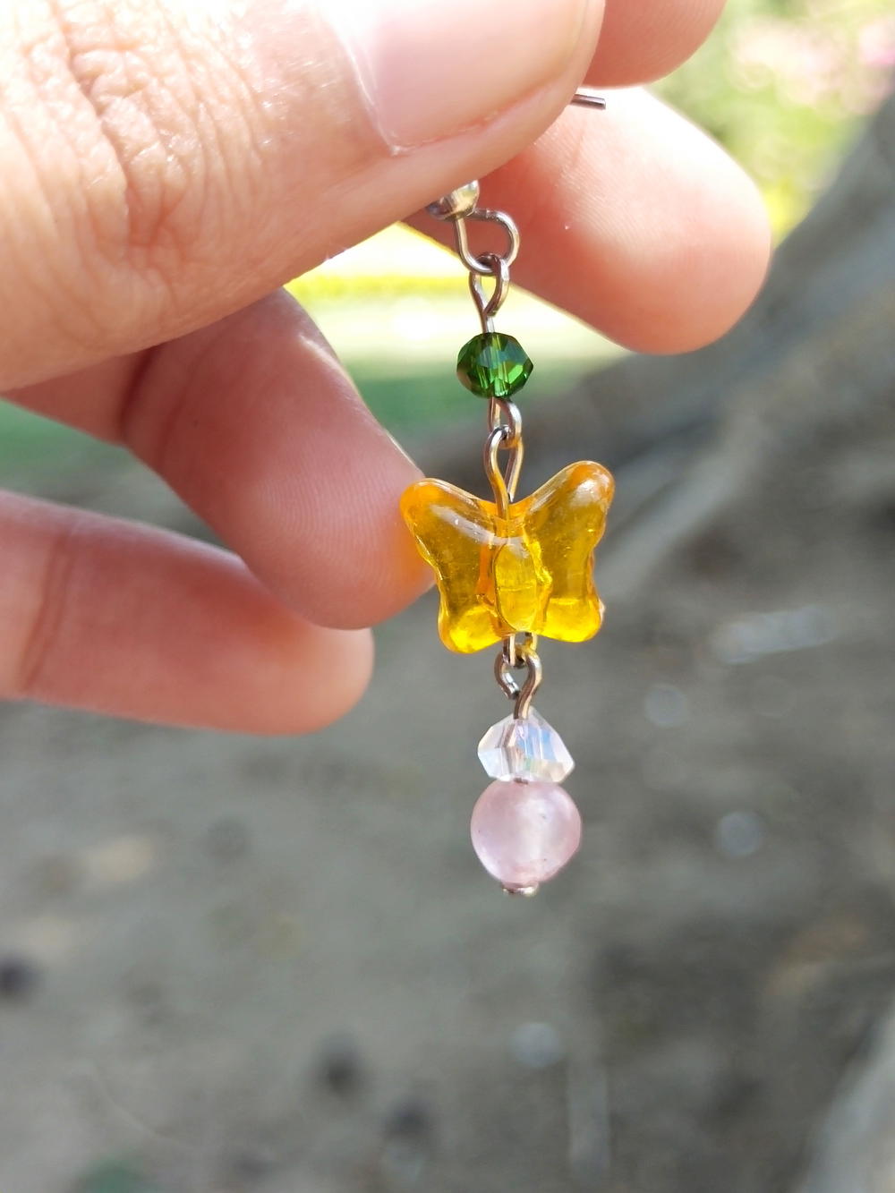 Orange butterfly earrings Preview Image