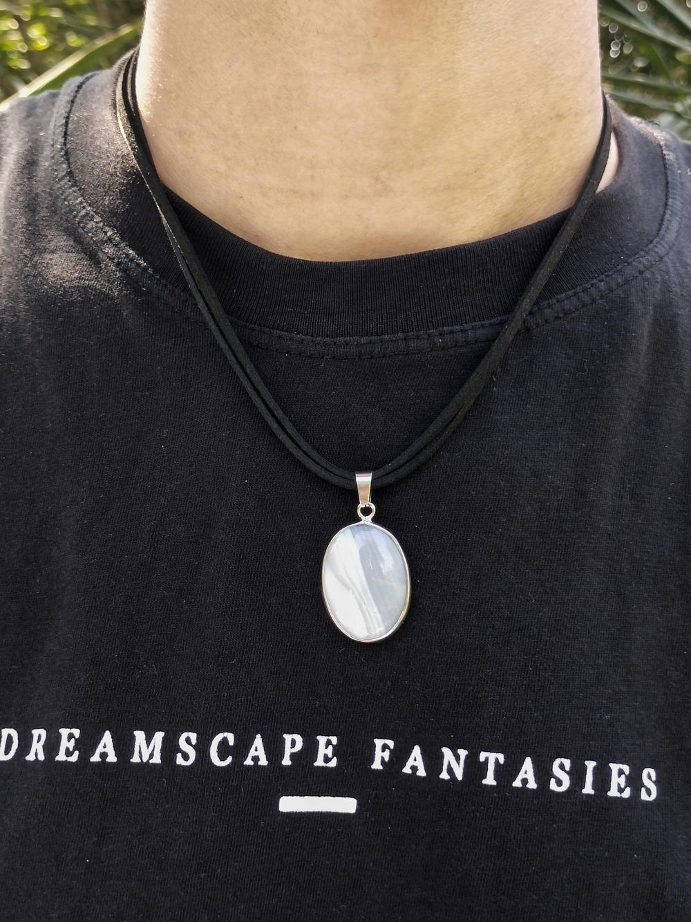 Gray & white stone layered necklace  Preview Image
