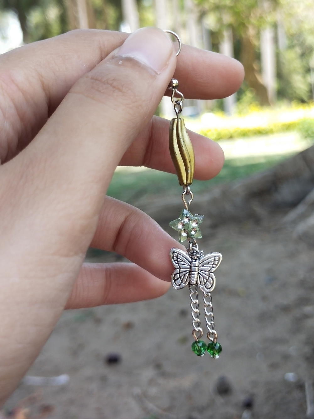Green butterfly earrings  Preview Image