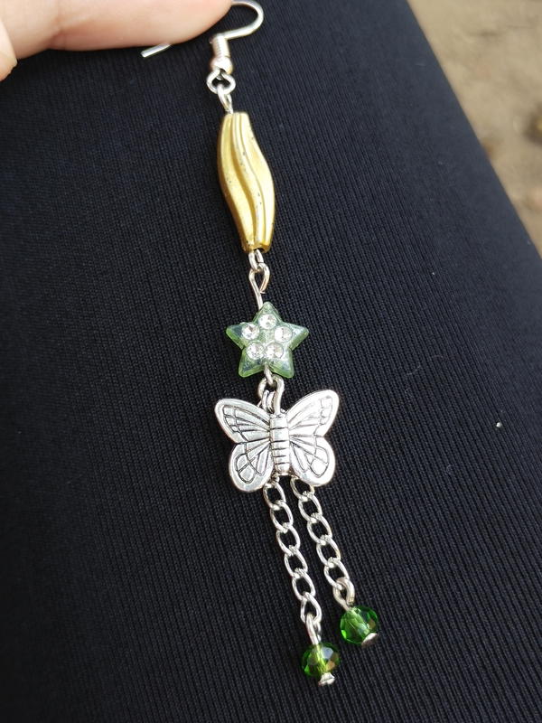 Green butterfly earrings  Image 5 Preview