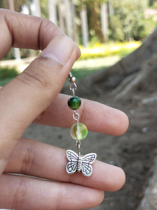 Green butterfly earrings 2 Image 2 Preview