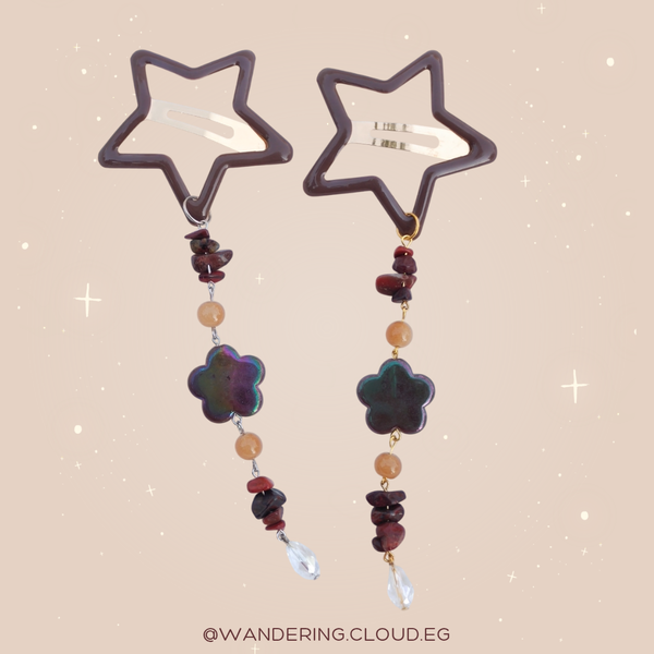Brown star clips  Image 5 Preview