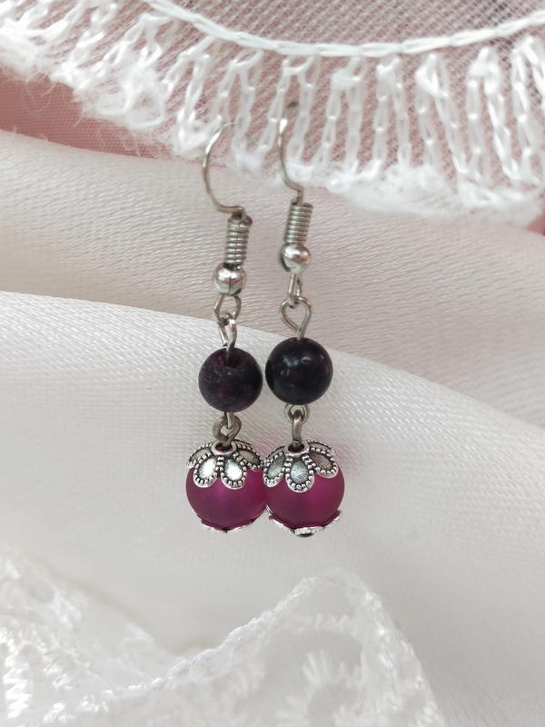 Purple earrings 1 Image 2 Preview