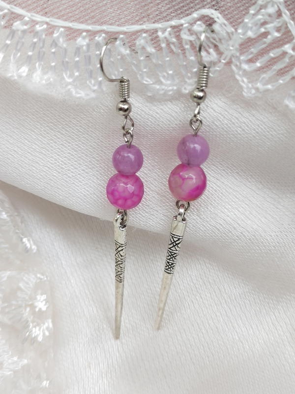 Purple earrings 3 Image 3 Preview