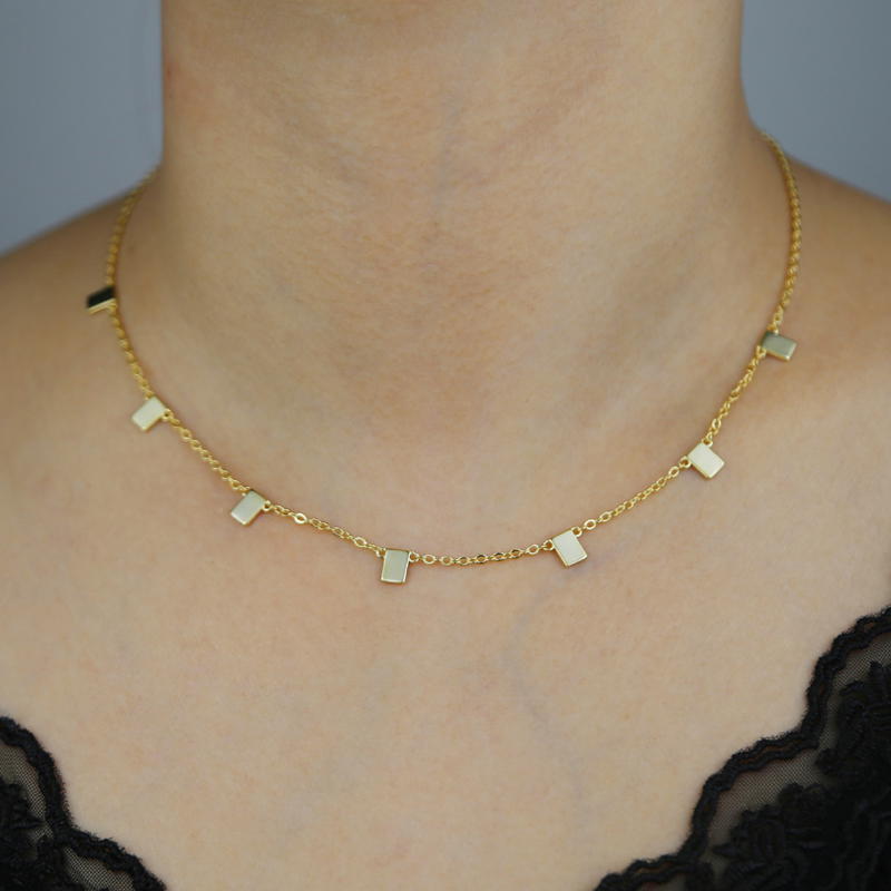 multi cuboidgold necklace  Preview Image