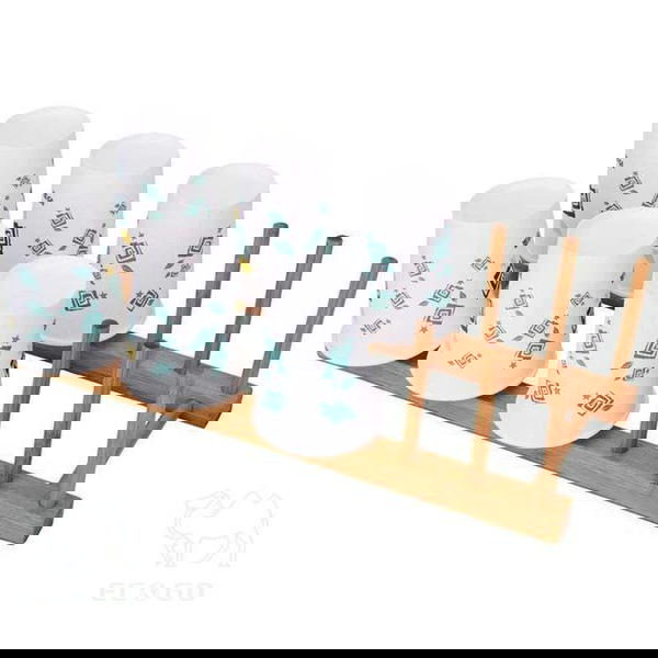 منظم اطباق و كتب خشب Image 5 Preview