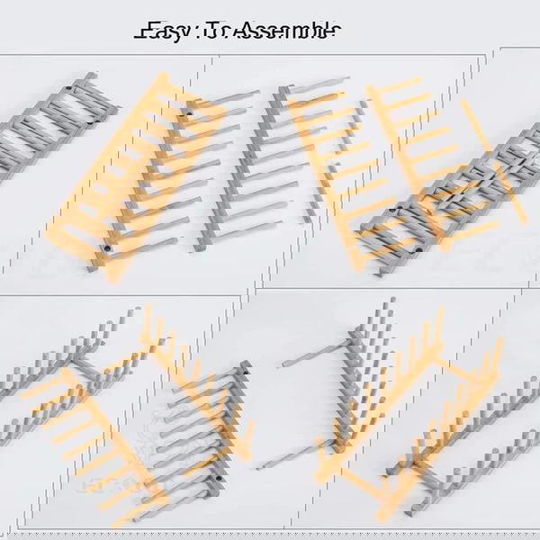 منظم اطباق و كتب خشب Image 7 Preview