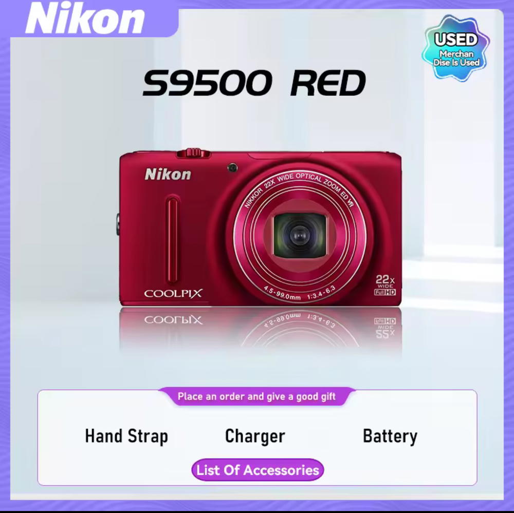 NIKON COOLPIX S9500 red Preview Image