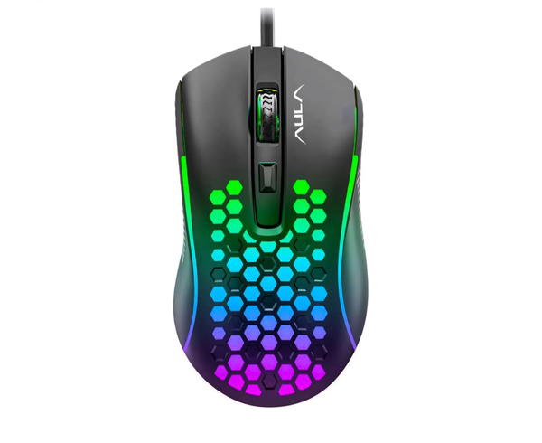 Aode AULA S11 Gaming Mouse Honeycomb Design RGB MultiLight Precision Sensor 3600dpi Image 1 Preview