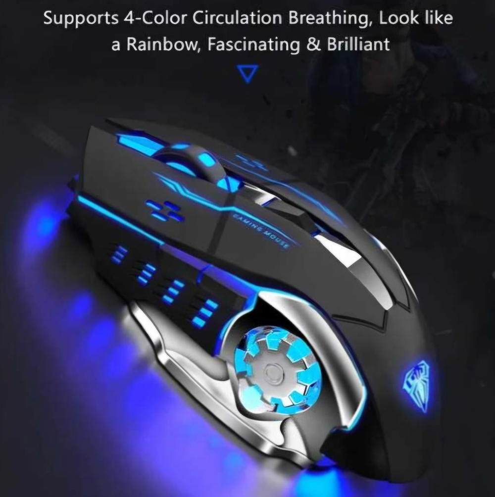 Aula S20 3200 Dpi LED Macro Gaming Mouse - Black Preview Image