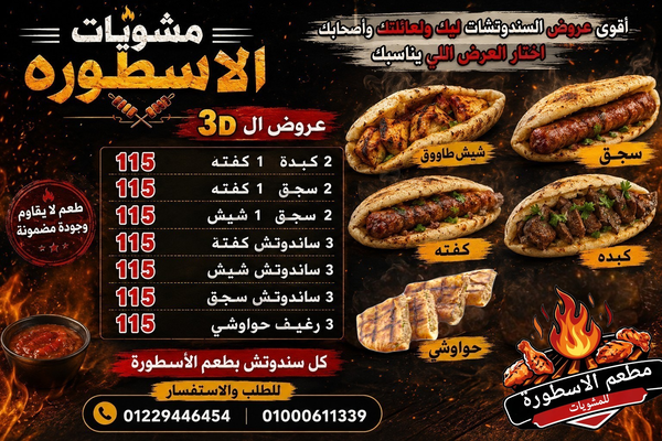 2حواوشي رغيف +سلطات  Image 1 Preview