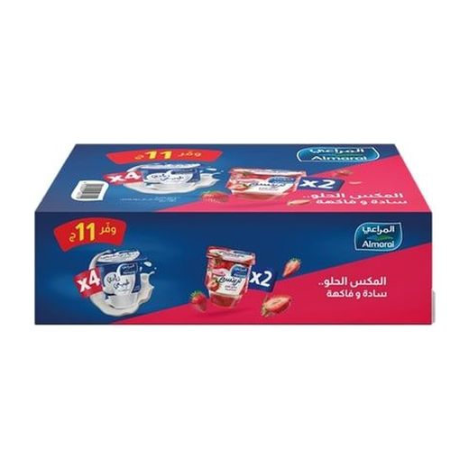 المراعي زبادي 105 جرام 4 ساده+2 فاكهه Preview Image