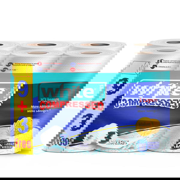 مناديل وايت مضغوط تواليت 12 بكره Image 1 Preview
