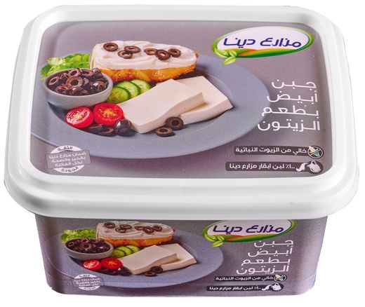 مزارع دينا جبنه ابيض بطعم الزيتون 450 مللي Image 1 Preview