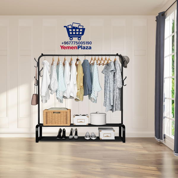 علاق ملابس بتصميم أنيق وعصري + رف سفلي للتخزين Image 3 Preview