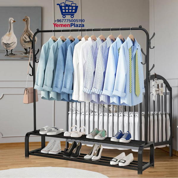 علاق ملابس بتصميم أنيق وعصري + رف سفلي للتخزين Image 5 Preview