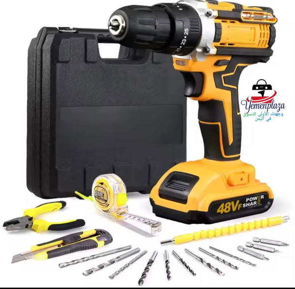 دريل ماركة DUNLANDI العالمية 35 قطعة متكاملةخيار مثالي للمهندسين، النجارين، والحرفيين مع بطاريتين 24 فولت وشاحن وحقيبة عملية Image 4 Preview